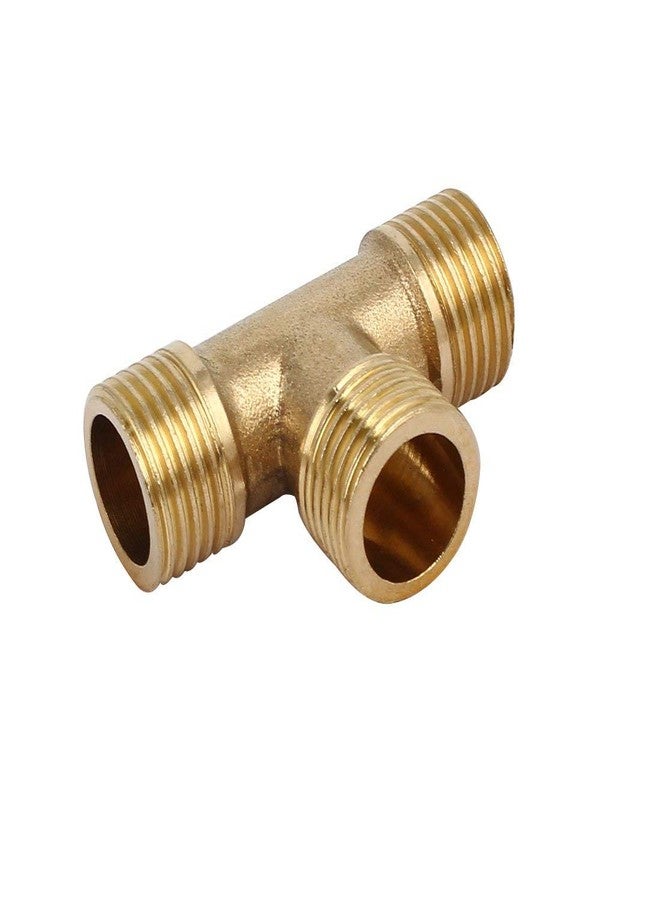 DESCTIDY 1/2BSP Male Thread Brass T Shape Equal Pipe Connecting Fitting Jointer - Image 1
